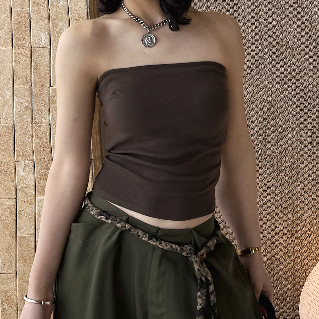 American water shield slim fit and slimming strapless top