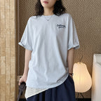 Women’s Oversized California Letter Print Cotton T-Shirt
