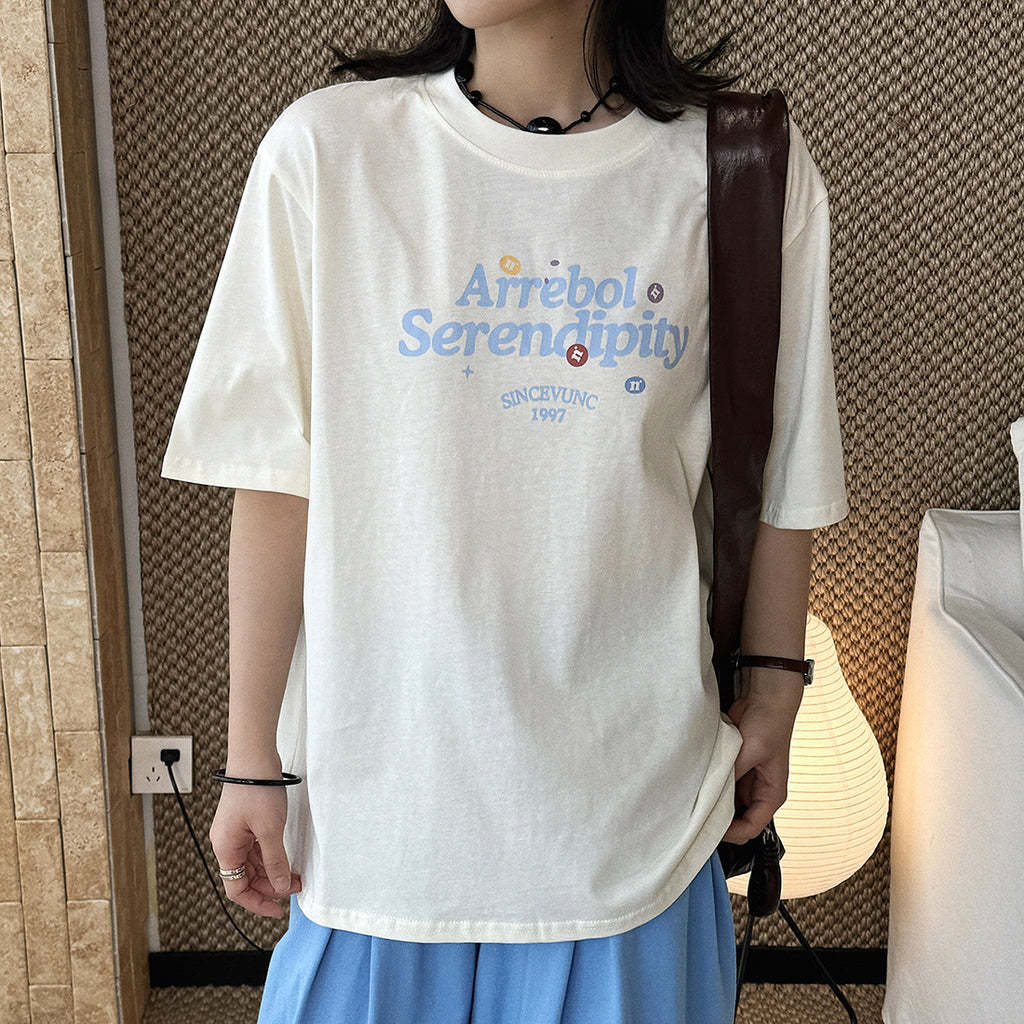 Women’s Oversized Arrebol Serendipity Graphic Cotton T-Shirt