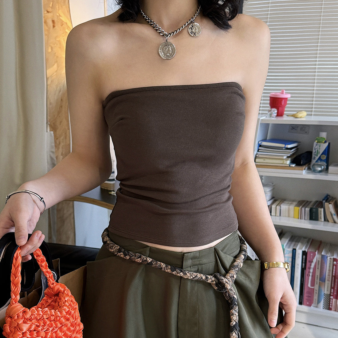 American water shield slim fit and slimming strapless top