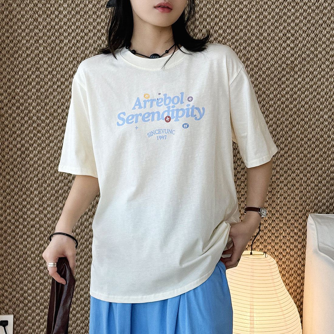 Women’s Oversized Arrebol Serendipity Graphic Cotton T-Shirt