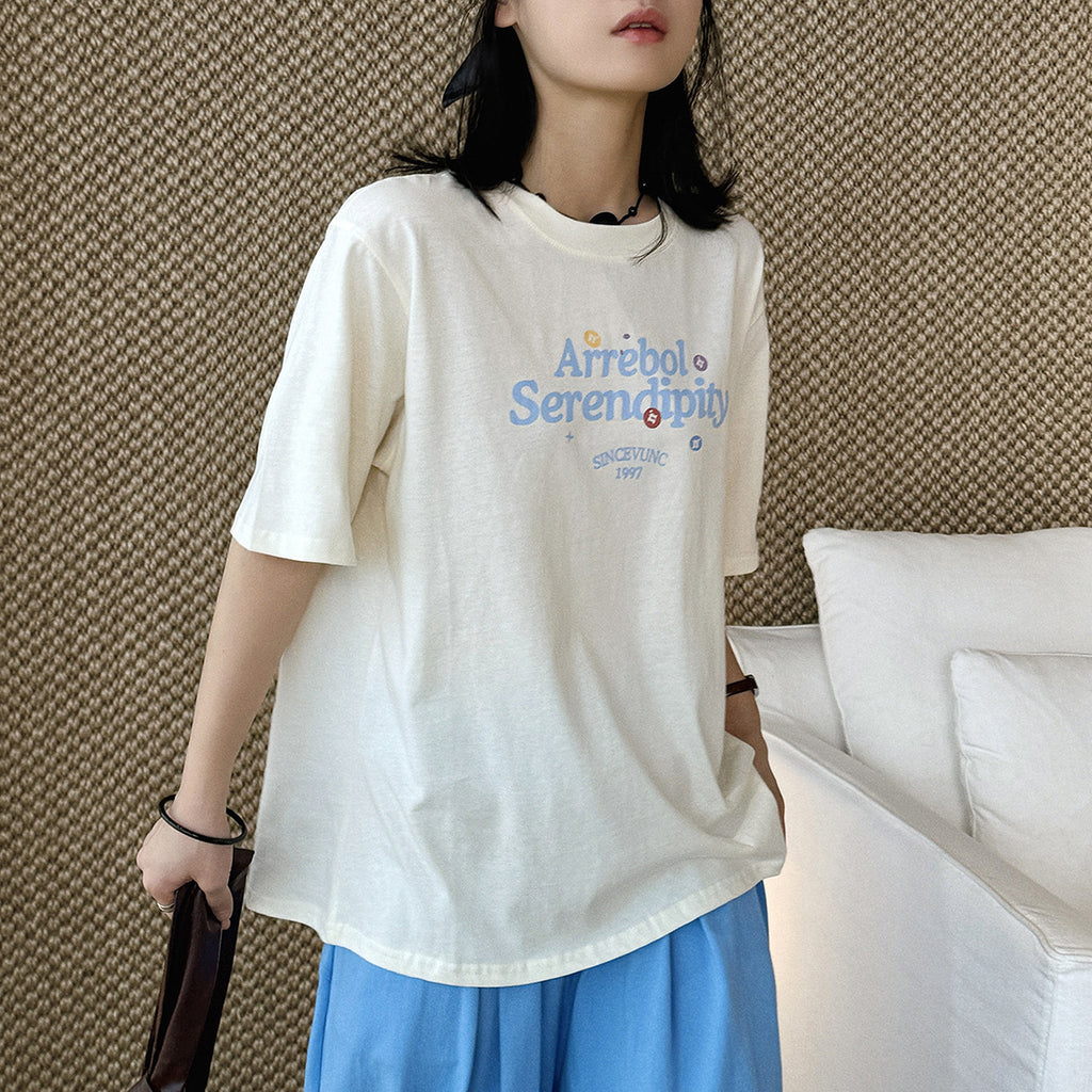 Women’s Oversized Arrebol Serendipity Graphic Cotton T-Shirt