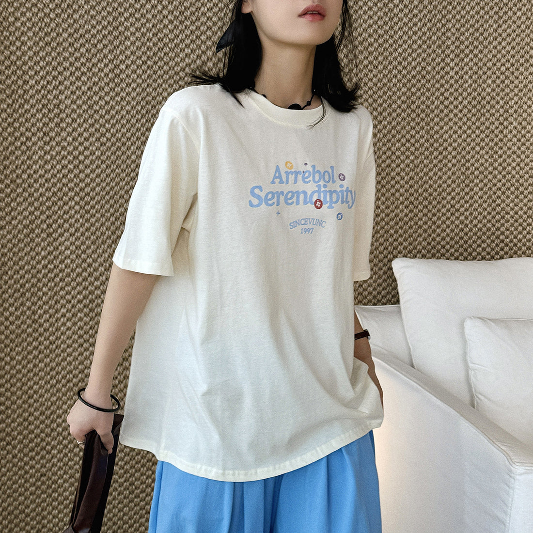 Women’s Oversized Arrebol Serendipity Graphic Cotton T-Shirt