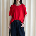 Round neck small rolled edge short sleeved slimming T-shirt