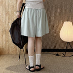 High Waist Linen Cotton Drawstring Bermuda Shorts - Multiple Colors