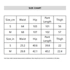 Elastic high waisted side straps and loose wide leg pants