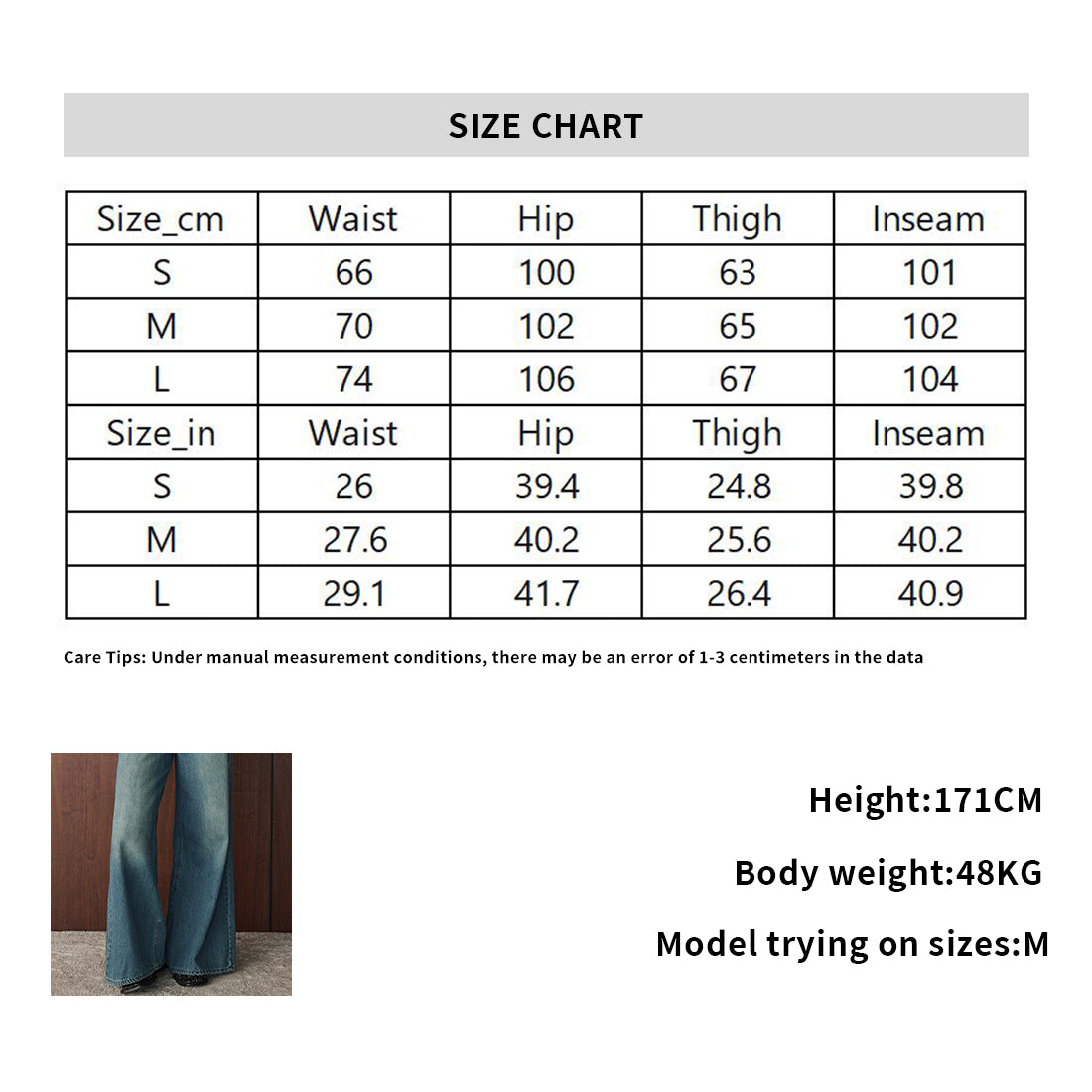 Retro washed loose micro flared jeans with belt