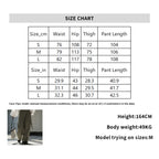 Retro slanted placket belt strap casual loose slimming pants