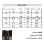 Retro large pocket casual cargo pants with belt