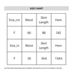 Retro elastic waist printed pleated A-line maxi skirt